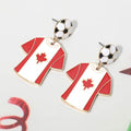 Canada Soccer Jersey Drop Earrings