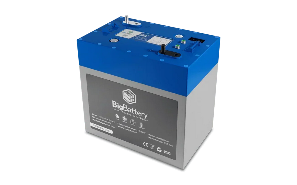 BigBattery 24V EAGLE 2 – LiFePO4 – 64Ah – 1.63kWh Lithium Battery