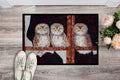 Owls by Ferris Hotard Doormat Indoor Outdoor 18H X 27W Front Door Mat Rugs for Entryway, Non Slip Washable