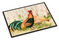 Chicken and Rooster by Ferris Hotard Doormat Indoor Outdoor 18H X 27W Front Door Mat Rugs for Entryway, Non Slip Washable