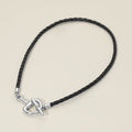 Meal Horsebit Toggle Accent Braided Cord Necklace