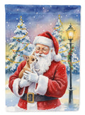 Chihuahua with Santa Claus Garden Flag Mailbox Decorative Yard Banner Outside Patio Artwork for Flower Beds, Garden Size, Multicolor