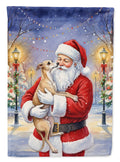 Italian Greyhound with Santa Claus Garden Flag Mailbox Decorative Yard Banner Outside Patio Artwork for Flower Beds, Garden Size, Multicolor