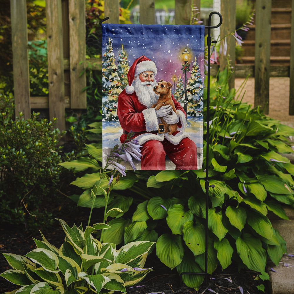 Norfolk Terrier with Santa Claus Garden Flag Mailbox Decorative Yard Banner Outside Patio Artwork for Flower Beds, Garden Size, Multicolor
