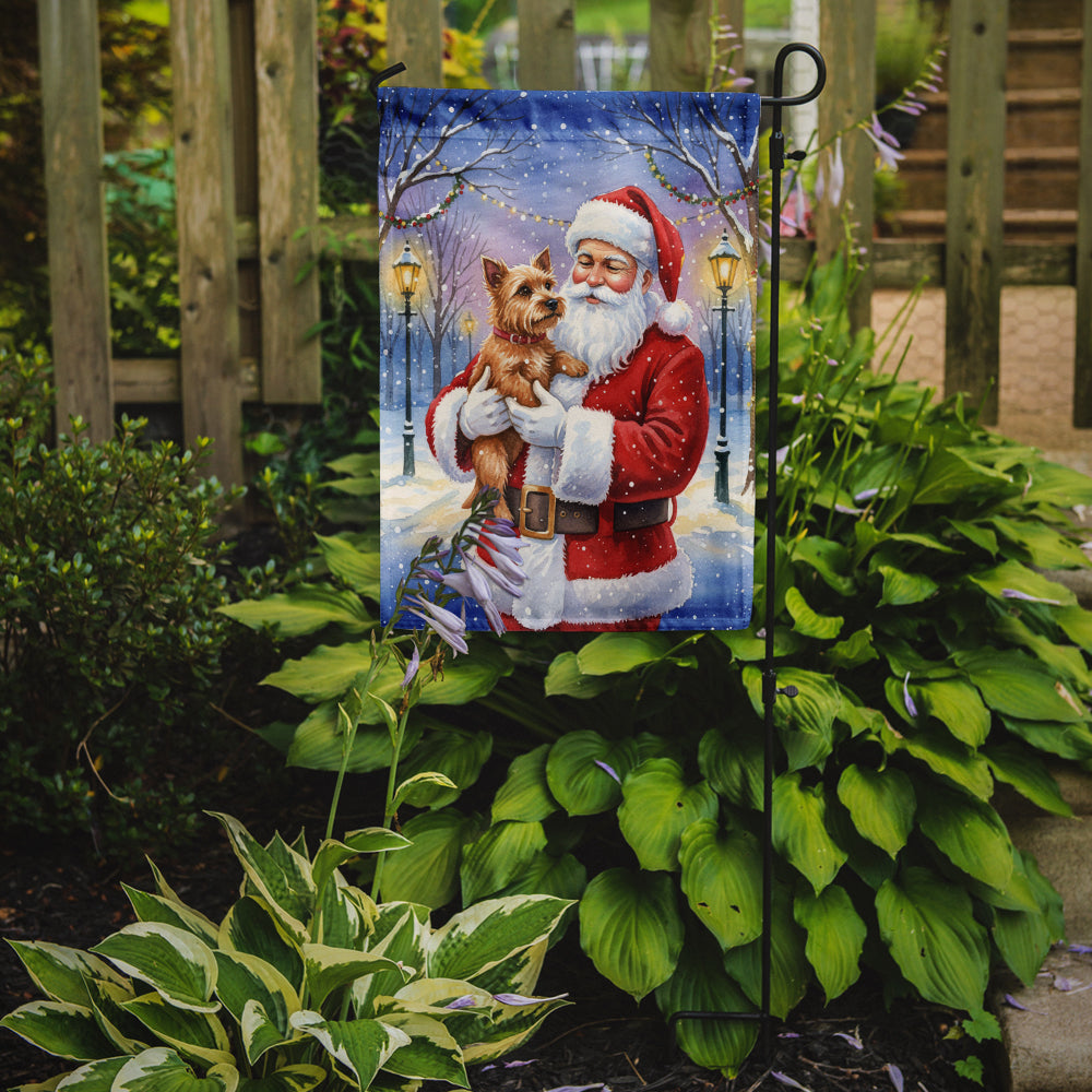 Norwich Terrier with Santa Claus Garden Flag Mailbox Decorative Yard Banner Outside Patio Artwork for Flower Beds, Garden Size, Multicolor