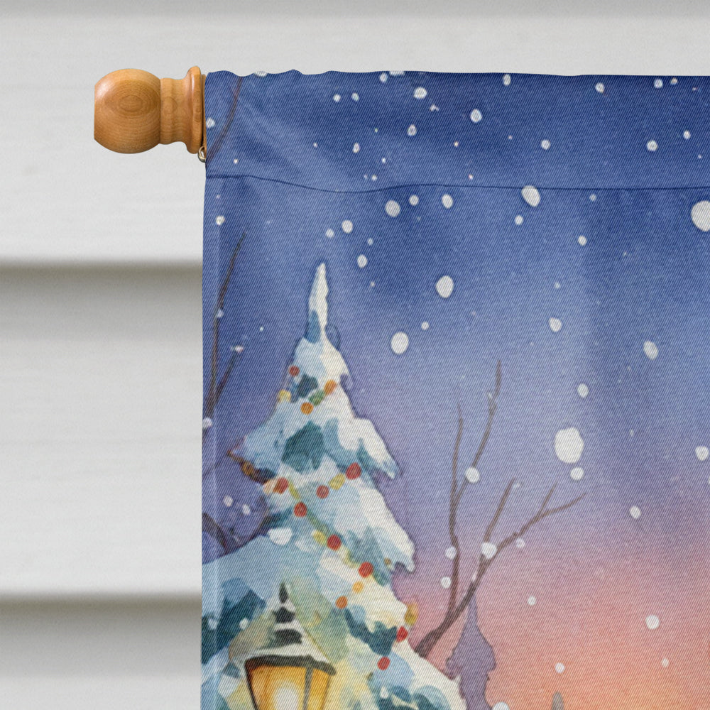 Blue Point Cat with Santa Claus House Flag 28x40 Porch Sleeve Pole Decorative Outside Yard Banner Artwork Wall Hanging, Polyester