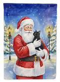 Bombay Cat with Santa Claus Garden Flag Mailbox Decorative Yard Banner Outside Patio Artwork for Flower Beds, Garden Size, Multicolor