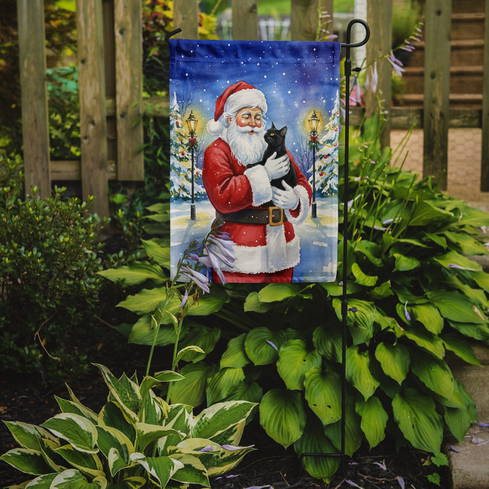 Bombay Cat with Santa Claus Garden Flag Mailbox Decorative Yard Banner Outside Patio Artwork for Flower Beds, Garden Size, Multicolor