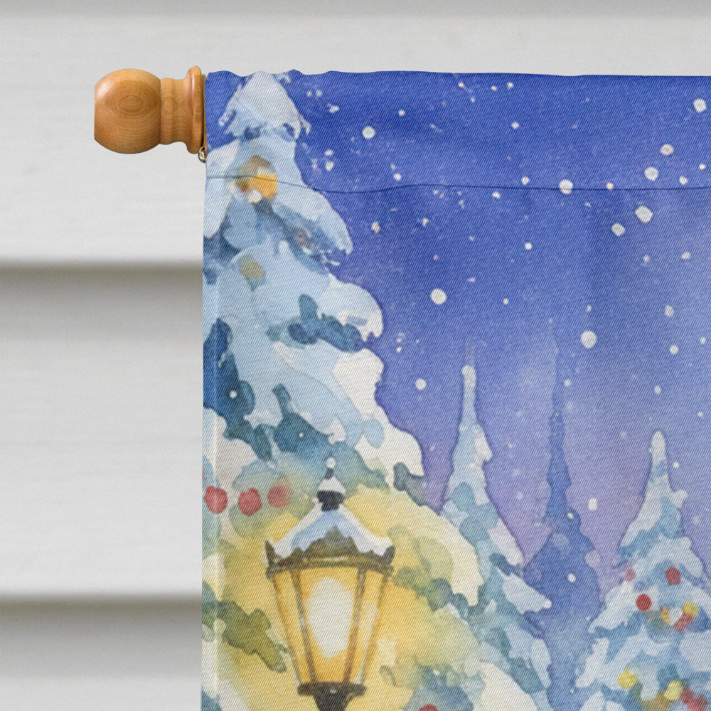 Flame Point Cat with Santa Claus House Flag 28x40 Porch Sleeve Pole Decorative Outside Yard Banner Artwork Wall Hanging, Polyester