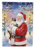 Seal Point Cat with Santa Claus Garden Flag Mailbox Decorative Yard Banner Outside Patio Artwork for Flower Beds, Garden Size, Multicolor