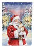 Tortie Point Cat with Santa Claus Garden Flag Mailbox Decorative Yard Banner Outside Patio Artwork for Flower Beds, Garden Size, Multicolor