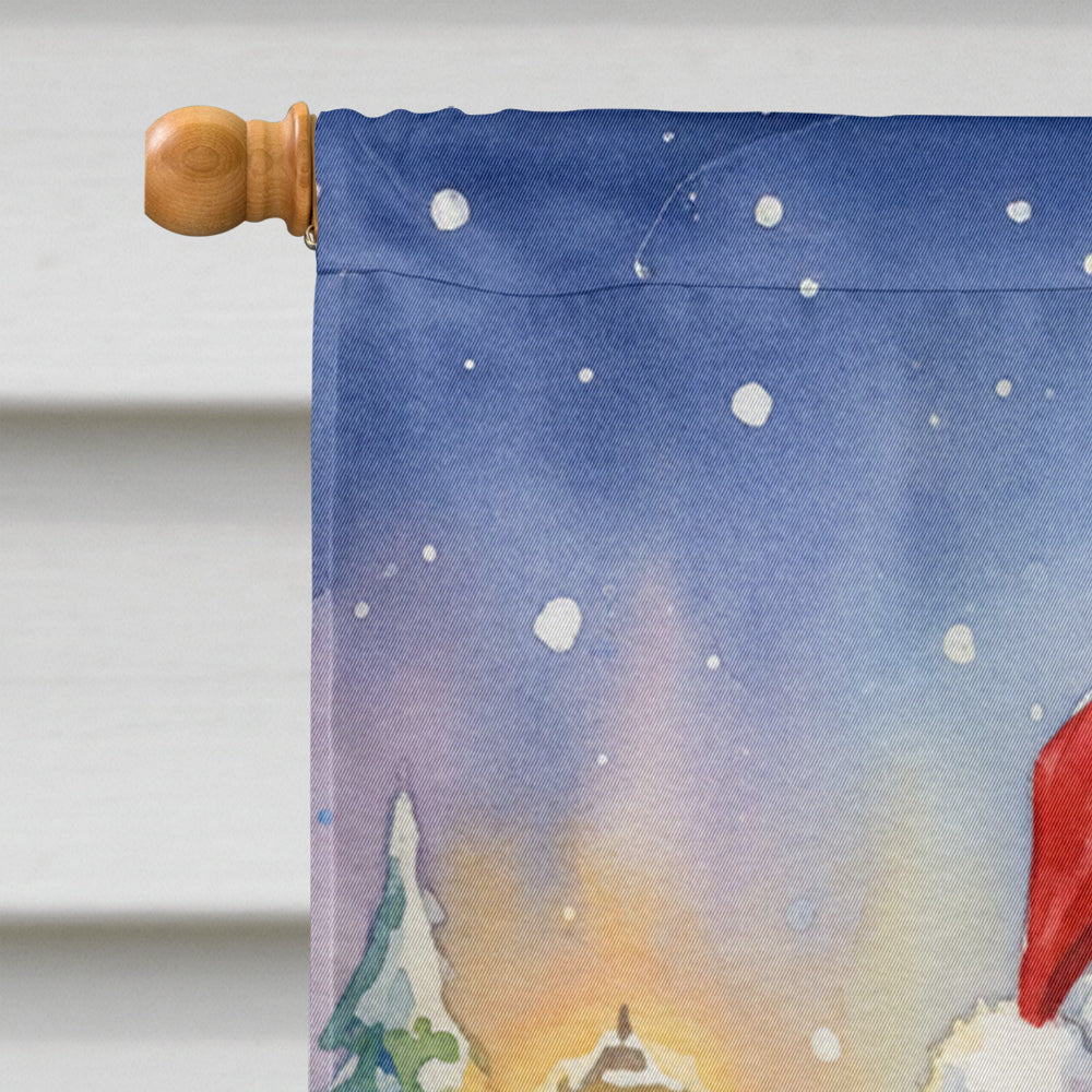 Blue Jay with Santa Claus House Flag 28x40 Porch Sleeve Pole Decorative Outside Yard Banner Artwork Wall Hanging, Polyester