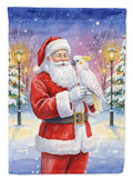 Cockatoo with Santa Claus Garden Flag Mailbox Decorative Yard Banner Outside Patio Artwork for Flower Beds, Garden Size, Multicolor