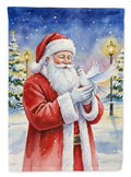 Dove with Santa Claus Garden Flag Mailbox Decorative Yard Banner Outside Patio Artwork for Flower Beds, Garden Size, Multicolor