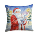 Dove with Santa Claus Decorative Throw Pillow 18x18 Indoor Outdoor Accent Cushion, Fabric Cover with Insert for Sofa, Bed, Porch & Living Room