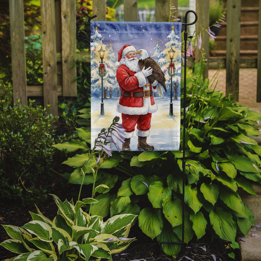 Eagle with Santa Claus Garden Flag Mailbox Decorative Yard Banner Outside Patio Artwork for Flower Beds, Garden Size, Multicolor