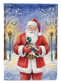 Mallard with Santa Claus Garden Flag Mailbox Decorative Yard Banner Outside Patio Artwork for Flower Beds, Garden Size, Multicolor