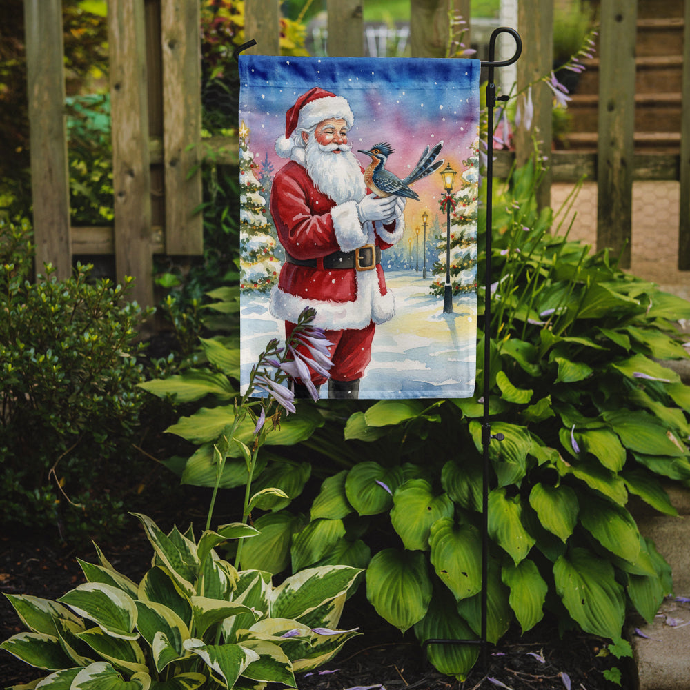 Roadrunner with Santa Claus Garden Flag Mailbox Decorative Yard Banner Outside Patio Artwork for Flower Beds, Garden Size, Multicolor
