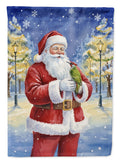 Woodpecker with Santa Claus Garden Flag Mailbox Decorative Yard Banner Outside Patio Artwork for Flower Beds, Garden Size, Multicolor