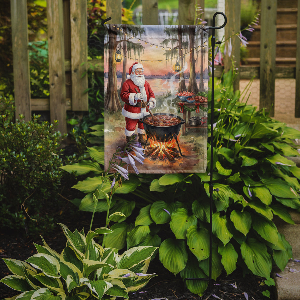 Cajun Santa Claus Cooking Gumbo Christmas Garden Flag Mailbox Decorative Yard Banner Outside Patio Artwork for Flower Beds, Garden Size, Multicolor