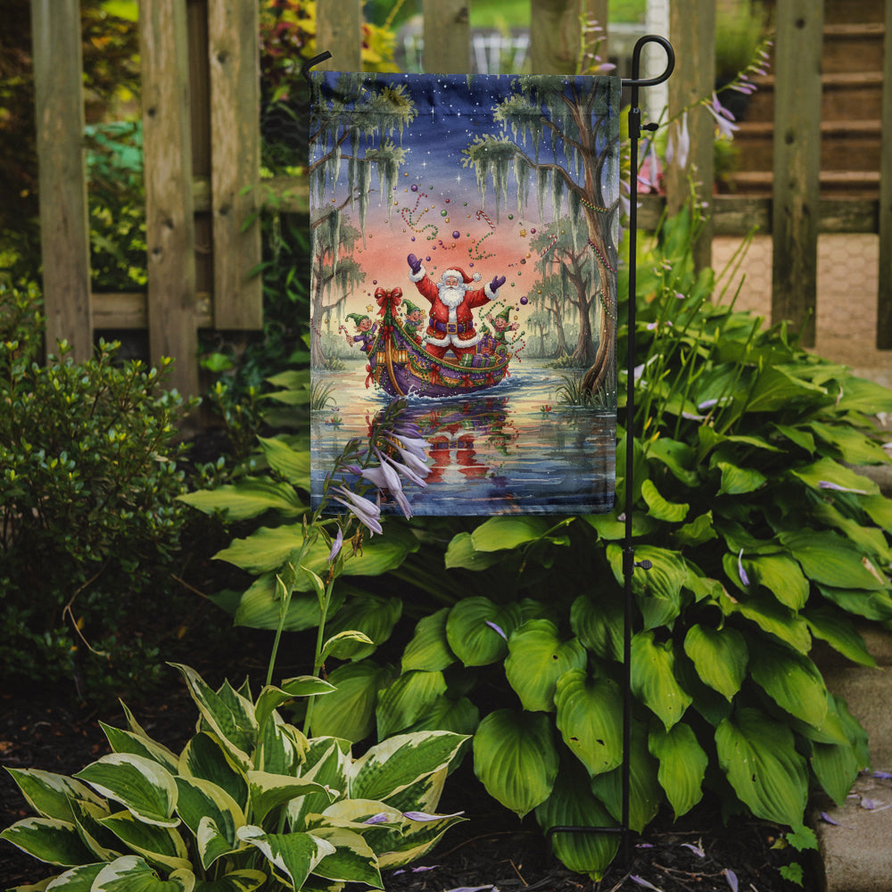 Cajun Santa Claus in the Bayou Christmas Parade Christmas Garden Flag Mailbox Decorative Yard Banner Outside Patio Artwork for Flower Beds, Garden Size, Multicolor