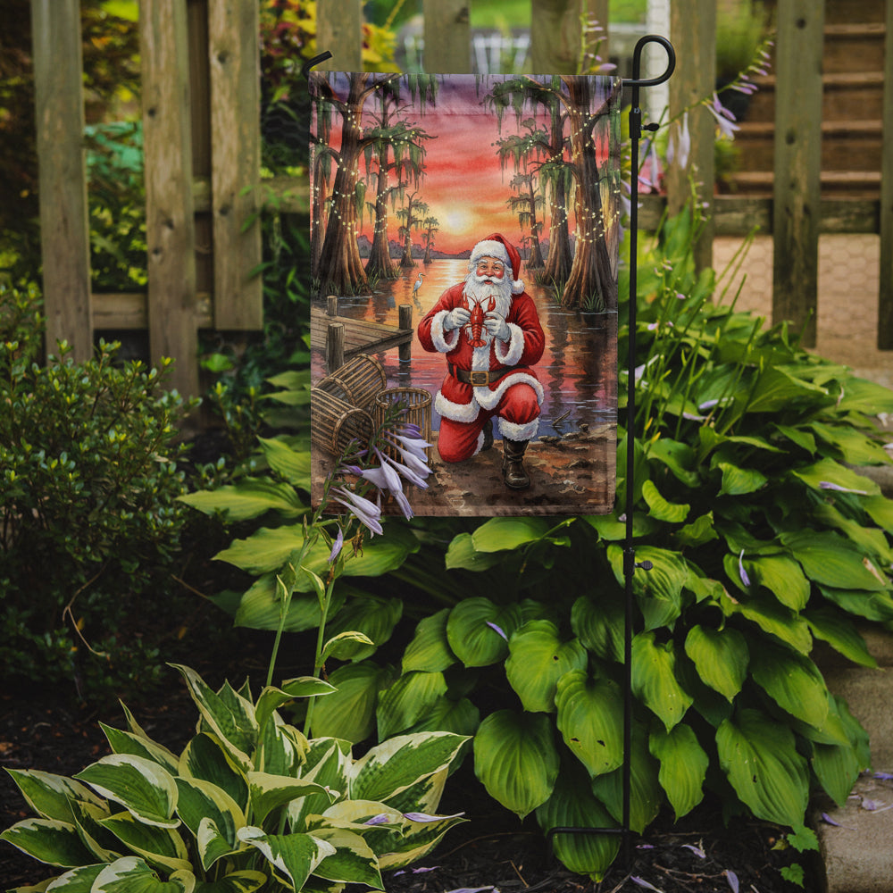 Cajun Santa Claus with Crawfish Christmas Garden Flag Mailbox Decorative Yard Banner Outside Patio Artwork for Flower Beds, Garden Size, Multicolor