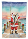 Fishing Santa Claus with Speckled Trout Christmas Garden Flag Mailbox Decorative Yard Banner Outside Patio Artwork for Flower Beds, Garden Size, Multicolor