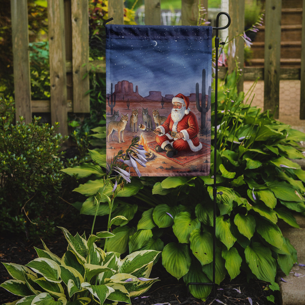 Santa Claus by the Campfire Under the Stars Christmas Garden Flag Mailbox Decorative Yard Banner Outside Patio Artwork for Flower Beds, Garden Size, Multicolor