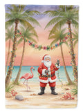 Santa Claus Decorating Palm Tree Christmas Garden Flag Mailbox Decorative Yard Banner Outside Patio Artwork for Flower Beds, Garden Size, Multicolor