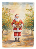 Santa Claus in the Orange Grove Christmas House Flag 28x40 Porch Sleeve Pole Decorative Outside Yard Banner Artwork Wall Hanging, Polyester