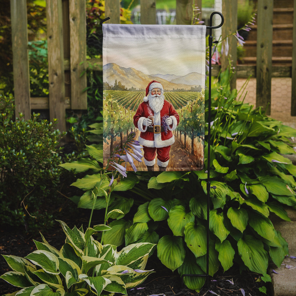 Santa Claus in the Vineyard Christmas Garden Flag Mailbox Decorative Yard Banner Outside Patio Artwork for Flower Beds, Garden Size, Multicolor