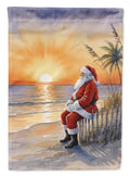 Santa Claus Watching the Sunset Christmas Garden Flag Mailbox Decorative Yard Banner Outside Patio Artwork for Flower Beds, Garden Size, Multicolor
