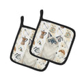 Ragdoll Blue Point Cat Coffee Time Pot Holder Set of 2 Heat Resistant Quilted Hot Pads 7.5 x 7.5 Inch, Insulated Kitchen Trivets for Cooking & Baking