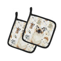 Ragdoll Seal Point Cat Coffee Time Pot Holder Set of 2 Heat Resistant Quilted Hot Pads 7.5 x 7.5 Inch, Insulated Kitchen Trivets for Cooking & Baking