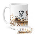 Dalmatians Morning Coffee Ceramic Coffee Mug 15 oz Decorative Large C Handle Mug Cup for Tea, Cocoa Hot Chocolate