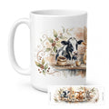 Dairy Cows Morning Coffee Ceramic Coffee Mug 15 oz Decorative Large C Handle Mug Cup for Tea, Cocoa Hot Chocolate