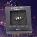 Secret Box _ Sterling Silver Dipped CZ Zodiac Sign Virgo Ring