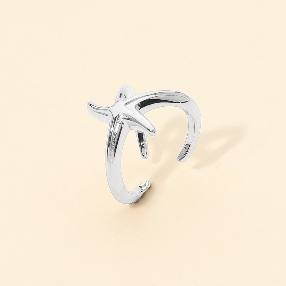 SECRET BOX_Stainless Steel Starfish Wrap Ring