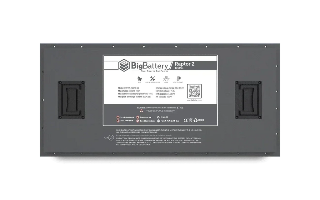 BigBattery 72V RAPTOR 2 LiFePO4 Battery | 7.68kWh | Game-Changing Power for Golf Carts