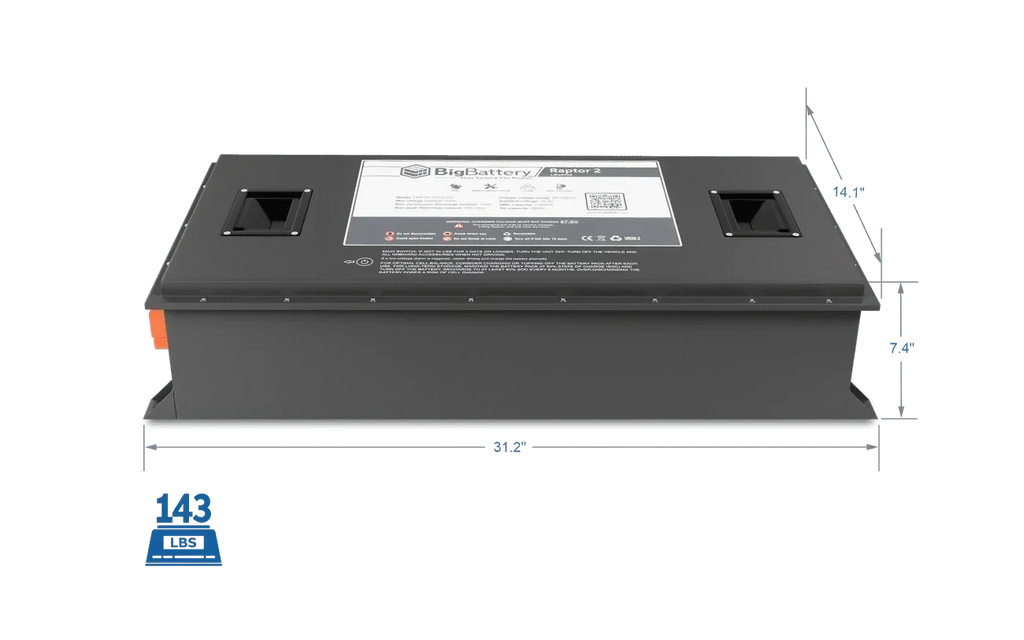 BigBattery 72V RAPTOR 2 LiFePO4 Battery | 7.68kWh | Game-Changing Power for Golf Carts