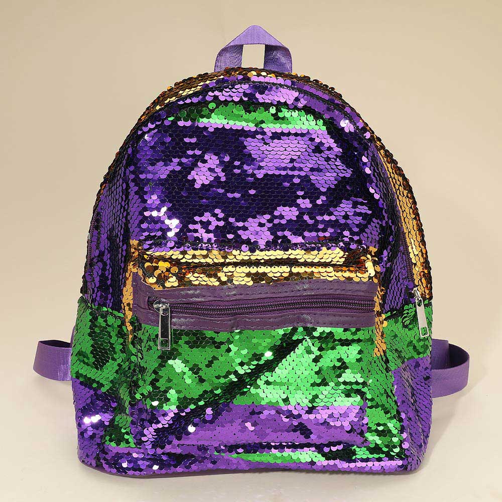 Mardi Gras Sequin Backpack Bag