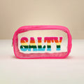 SALTY Message Transparent Pouch Bag / Organizer