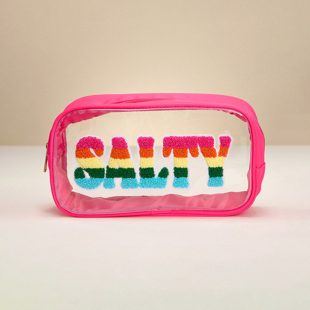 SALTY Message Transparent Pouch Bag / Organizer