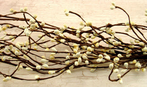 Ivory Pip Wispy Garland 4 ft. (Pack of 2)