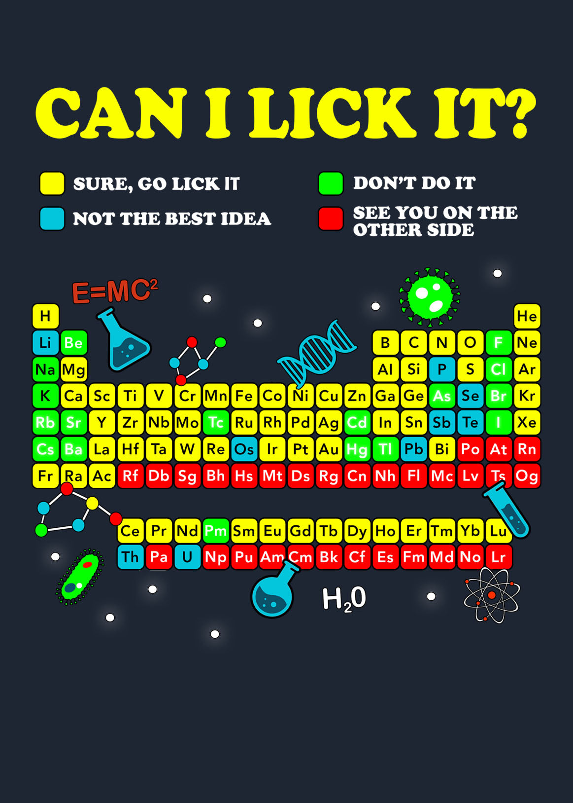Can I Lick It Periodic Table Kids T-Shirt