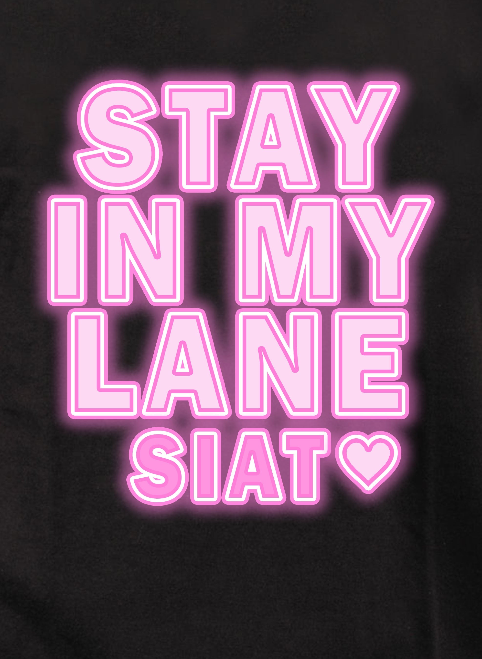 Stay In My Lane Pink Glow Kids T-Shirt