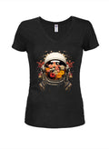 Repurposed Juniors V Neck T-Shirt
