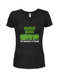 Our Business is People Juniors V Neck T-Shirt