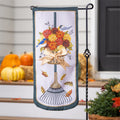 Fall Garden Rake & Mums 2 Sided Long Garden Flag