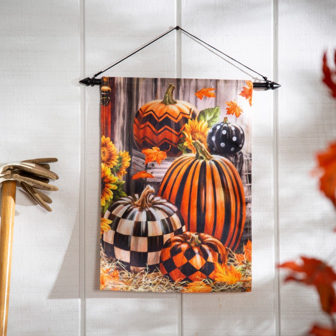 Fall Harvest Pumpkins Autumn Garden Flag 2 Sided